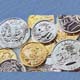 Plastic Realistic Coins<br>144 piece(s)