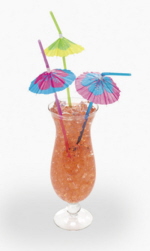 Hibiscus Parasol Straws<br>1 dozen