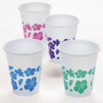 Hibiscus Design Disposable Cups<br>16 oz-50 piece(s)