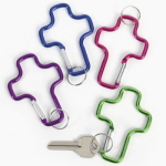 Cross Clip Key Chains<br>2 7/8"-1 Dozen
