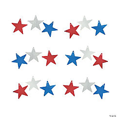 Metallic Patriotic Stars<br>1 dozen