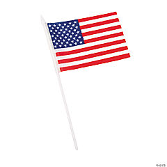 Small Polyester Flags on Plastic Sticks<br>1 dozen