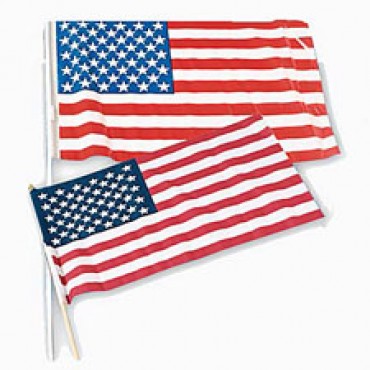 Cloth American Flags<br>(12"x18")-1 dozen