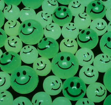 Glow in the Dark Smile Face Balls<br>27mm-144 piece(s)