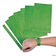 Green Self-Adhesive Wristbands (100 pcs)