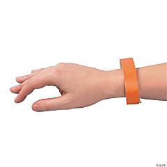 Orange Self-Adhesive Wristbands (100 pcs)