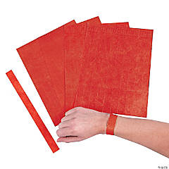 Red Self-Adhesive Wristbands