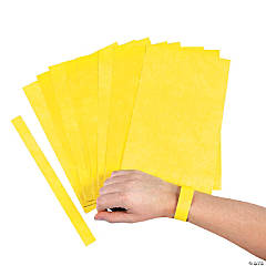 Yellow Self-Adhesive Wristbands (100 pcs)