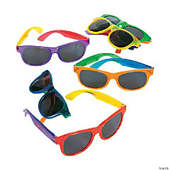 Adult Bright Transparent Sunglasses<br>1 dozen