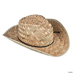 Adult Classic Straw Cowboy Hats<br>1 dozen