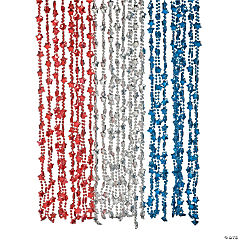 Bulk Metallic Patriotic Star Necklaces<br>48 piece(s)