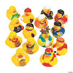 Bulk Sports Players Rubber Ducks<br>48 piece(s)