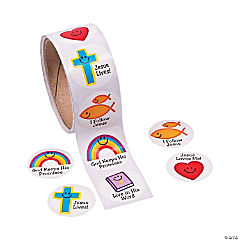 Christian Symbols Sticker Roll<br>1 roll