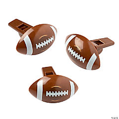 Football Shaped Whistles<br>1 dozen