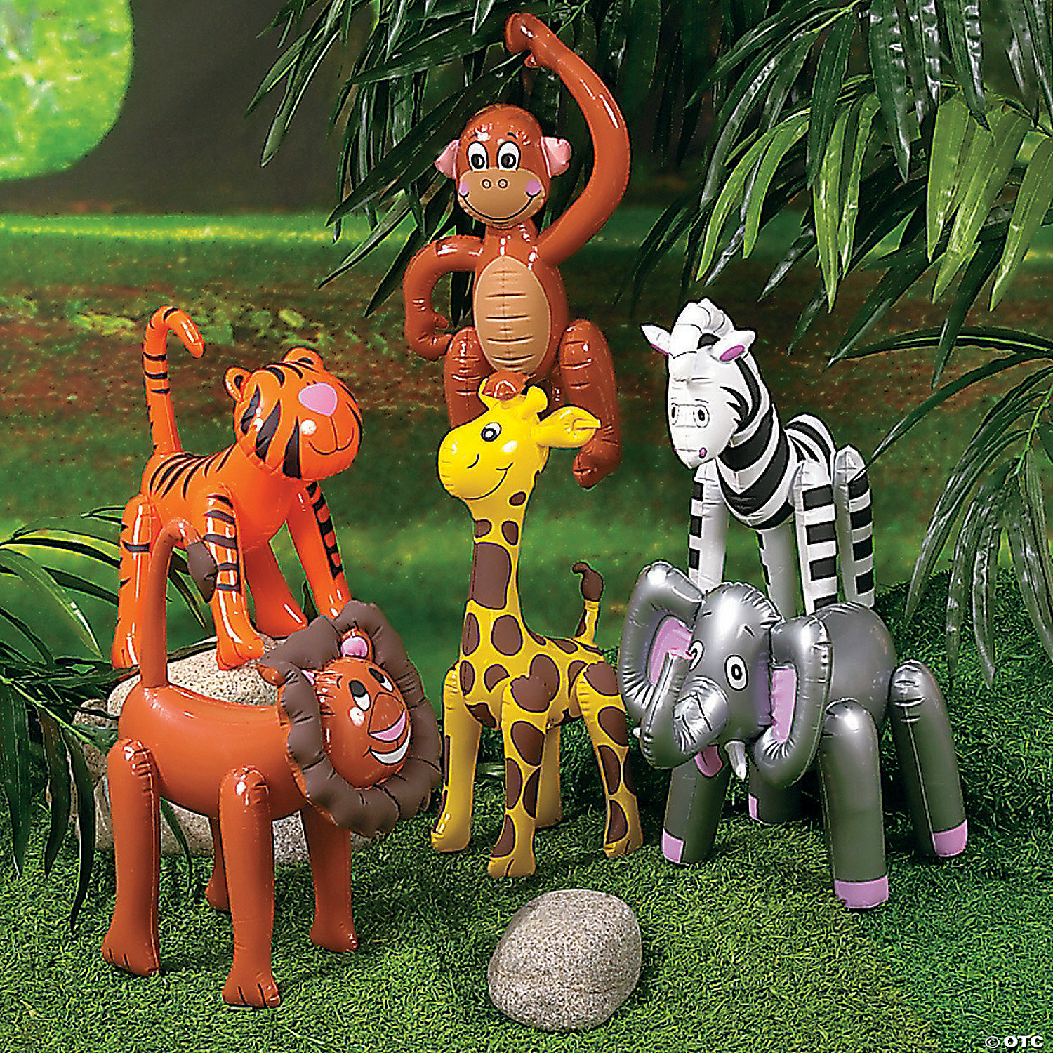 Inflatable Zoo Animal Assortment<br>1 dozen