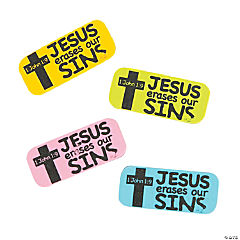 Jesus Erases Our Sins Erasers<br>24 piece(s)