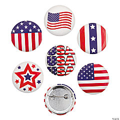 Patriotic Buttons<br>24 piece(s)