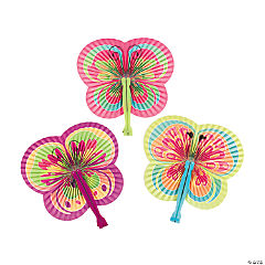 Butterfly Shaped Folding Fans<br>1 dozen