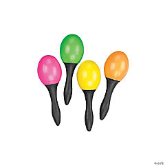 Neon Maracas<br>5"-1 dozen pair