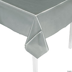 Silver Rectangle Tablecover<br>Each