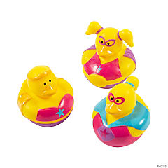 Superhero Girl Rubber Ducks<br>1 dozen