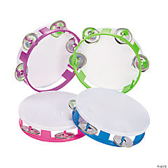 Plastic Tambourines<br>5 1/4"-1 dozen